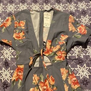 Long Gray Dress with side split